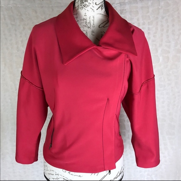 Tracy Reese Pink Jacket Lace Up Back Zip Sleeve M - Picture 1 of 8